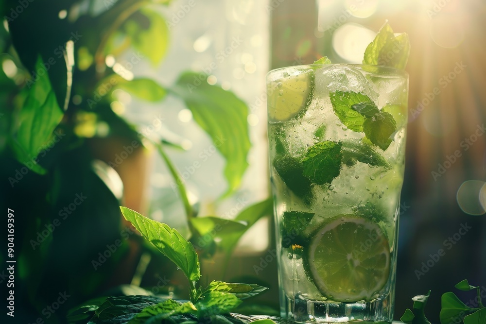 Refreshing summer mojitos cocktail Refreshing summer mojitos cocktail