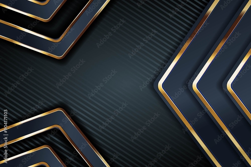 Abstract background with diagonal stripes, gold accents, and dark blue shapes. Abstract background with diagonal stripes, gold accents, and dark blue shapes.