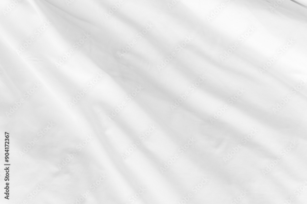 Close up white wrinkled fabric texture rippled surface, Soft focus for background. Close up white wrinkled fabric texture rippled surface, Soft focus for background.