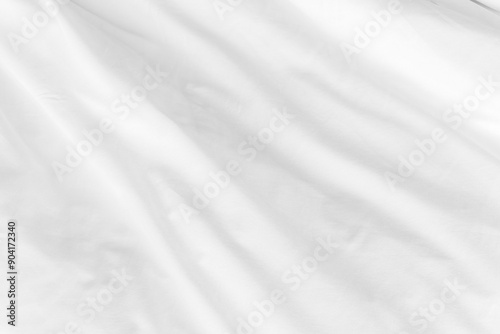 Close up white wrinkled fabric texture rippled surface, Soft focus for background.