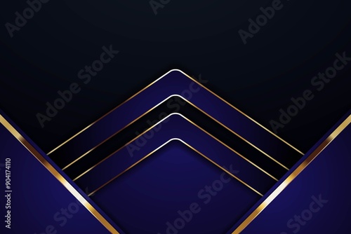 Abstract blue and gold geometric background.