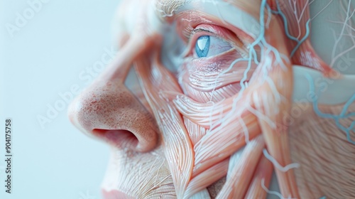 Skin structure studied through physiology for wellness, illustrating overall health, selective focus, anatomical health, realistic, manipulation, medical journal