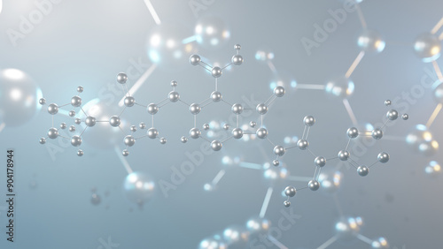 ceftobiprole molecular structure, 3d model molecule, fifth-generation cephalosporin, structural chemical formula view from a microscope photo