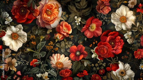 Dark Romantic Floral Composition