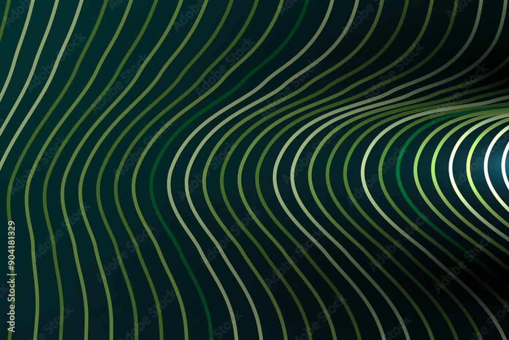 Abstract green curved lines on a dark background. Abstract green curved lines on a dark background.