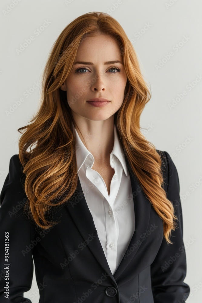 A businesswoman wearing formal suit isolated created with Generative AI A businesswoman wearing formal suit isolated created with Generative AI