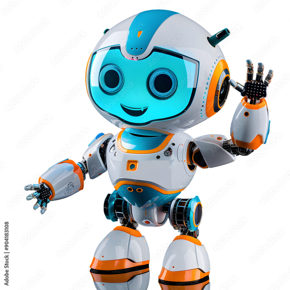 Cute Robot isolated on transparent background PNG Cute Robot isolated on transparent background PNG