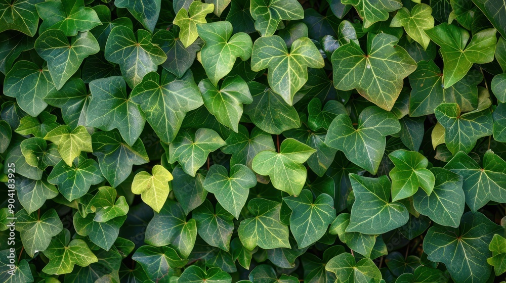 Fresh green ivy leaves on a fence or building wall, creating a natural and serene green background. Fresh green ivy leaves on a fence or building wall, creating a natural and serene green background.