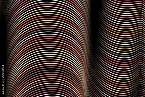 Abstract wavy lines with color and light.