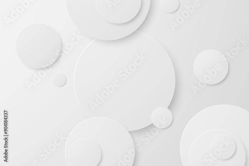 Abstract white background with overlapping circles.