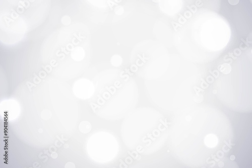 Abstract white blurred bokeh background.