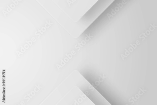 Abstract white geometric background with subtle shadows.