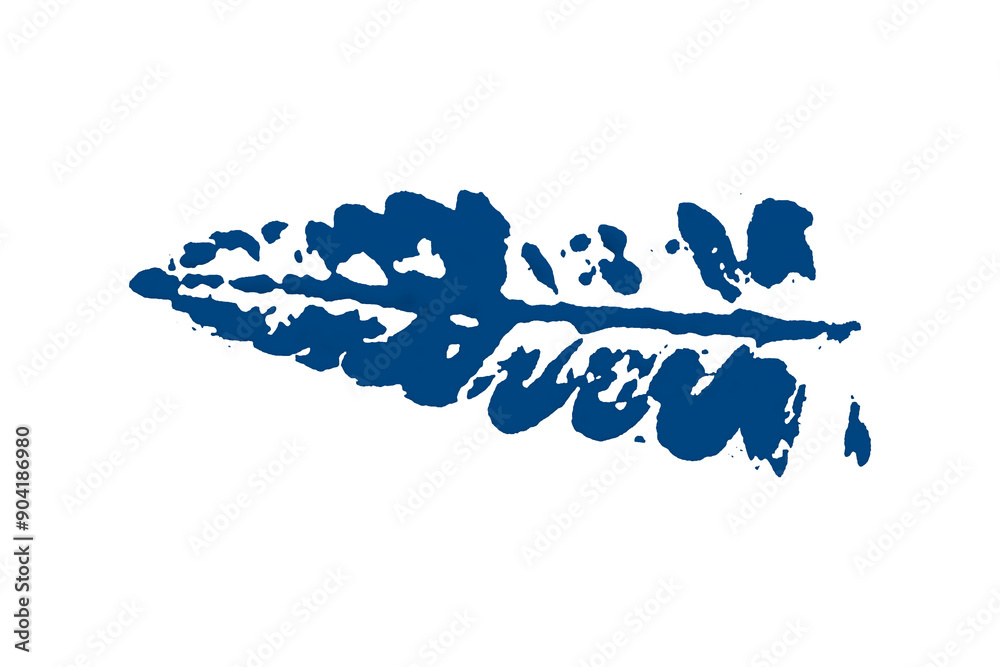 Fototapeta premium Blue watercolor background. Artistic hand paint. Isolated on transparent background. 