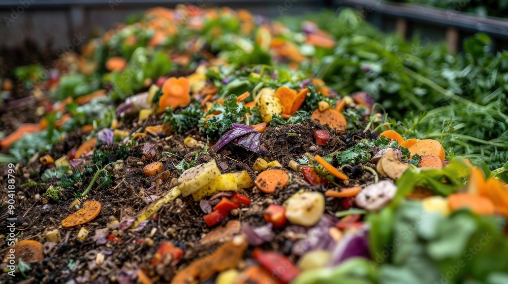 Compost pile rich with organic material, teeming with life. Compost pile rich with organic material, teeming with life.