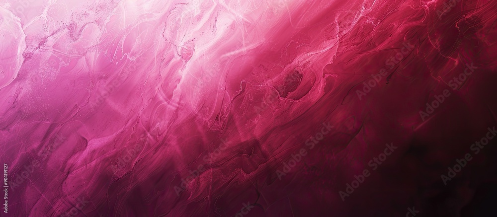 Fototapeta premium An abstract background with a gradient of dark pink colors featuring a grainy texture that adds a noise effect to the image with copy space
