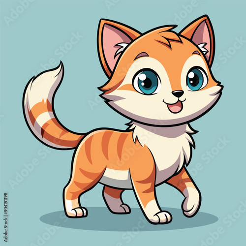 Baby cute cat vector