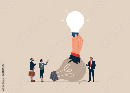 Attempt to create new innovation from a broken light bulb to  get a bright idea light bulb. Fail to success, aspiration and effort to invent new innovation, learn from mistake or motivation to success