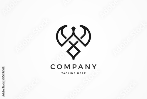 Abstract letter W Bird Logo, letter W with flying bird combination, usable for and business and flight logos, vector illustration