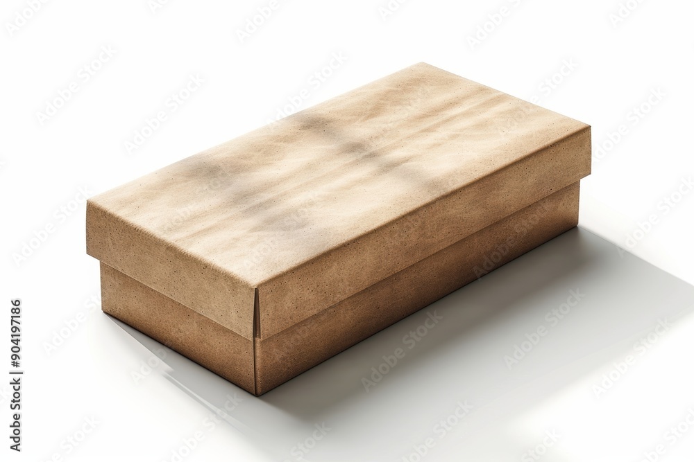 Minimalist Brown Cardboard Box on White Background with Shadows - Perfect for Packaging, Storage, and Shipping Concepts in Modern and Eco-Friendly Design Minimalist Brown Cardboard Box on White Background with Shadows - Perfect for Packaging, Storage, and Shipping Concepts in Modern and Eco-Friendly Design