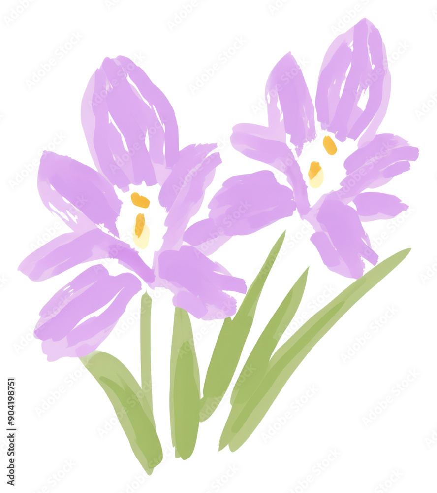 Fototapeta premium PNG Orchid blossom flower crocus.