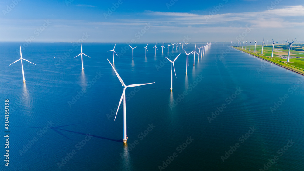 Captivating Windmill Turbines Harnessing Renewable Energy Over Tranquil Waters in the Netherlands Captivating Windmill Turbines Harnessing Renewable Energy Over Tranquil Waters in the Netherlands