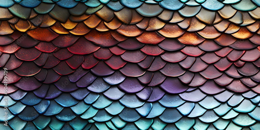 Seamless 3D Snake, Dragon Colorful Vibrant Skin Leather Pattern Texture With Scales. Abstract Colorful Background With Circles and Dots. Clothing Fabric, Paper, House Roof, and Decorations, Wallpaper Seamless 3D Snake, Dragon Colorful Vibrant Skin Leather Pattern Texture With Scales. Abstract Colorful Background With Circles and Dots. Clothing Fabric, Paper, House Roof, and Decorations, Wallpaper