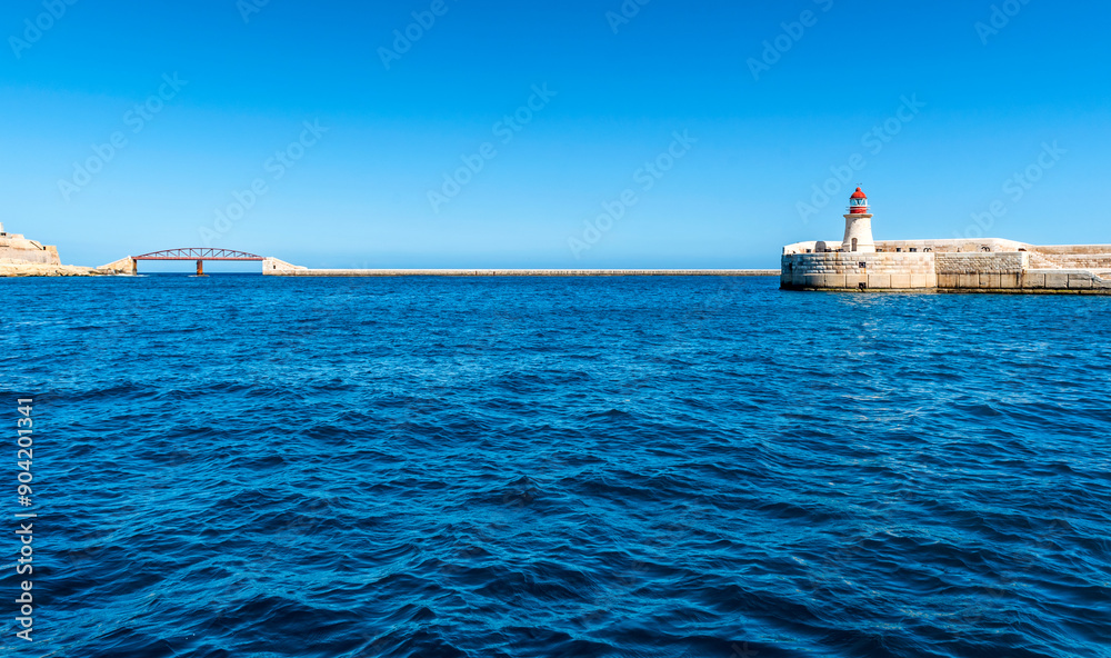 St Elmo and Ricasoli Breakwater Lighthouses - Valletta - Malta