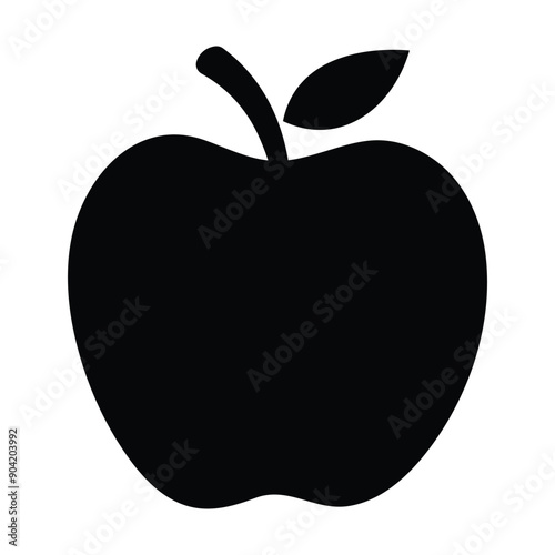 Apple icon vector silhouette logo photo