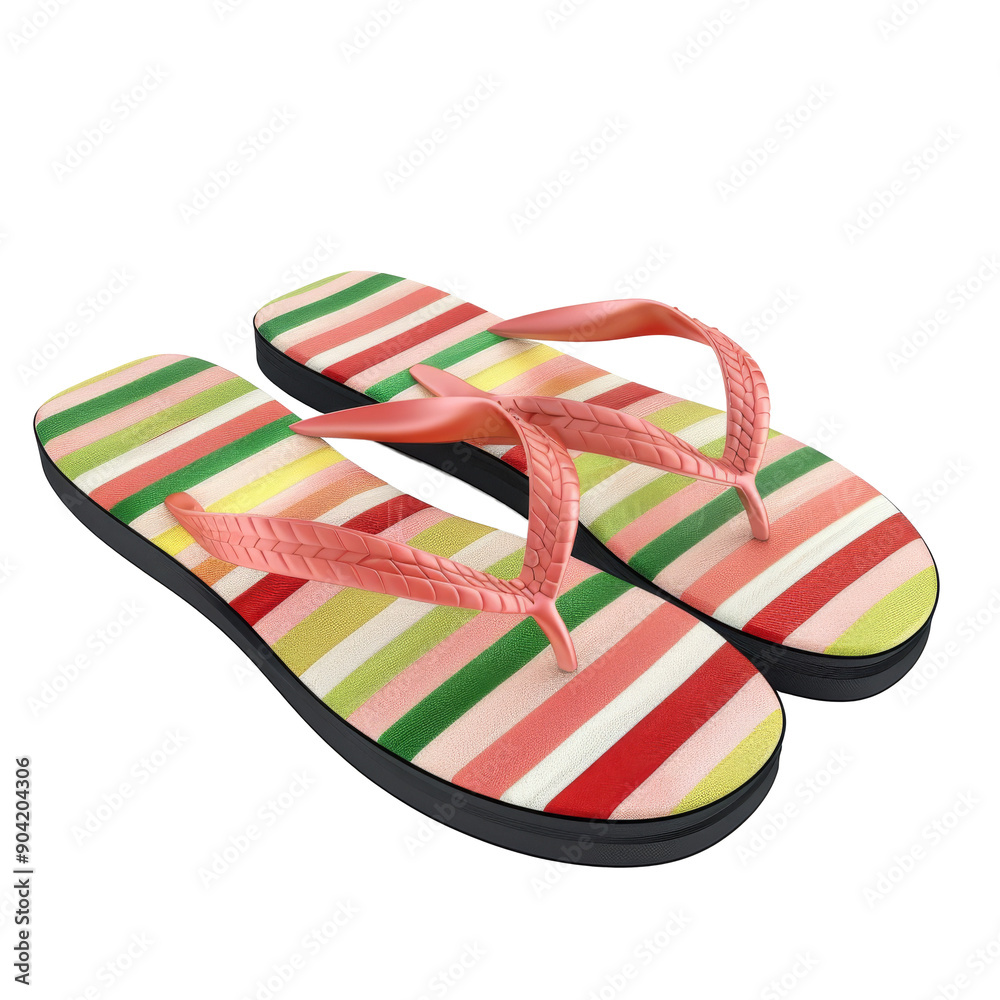 3d summer beach flip flops isolated on transaprent 3d summer beach flip flops isolated on transaprent
