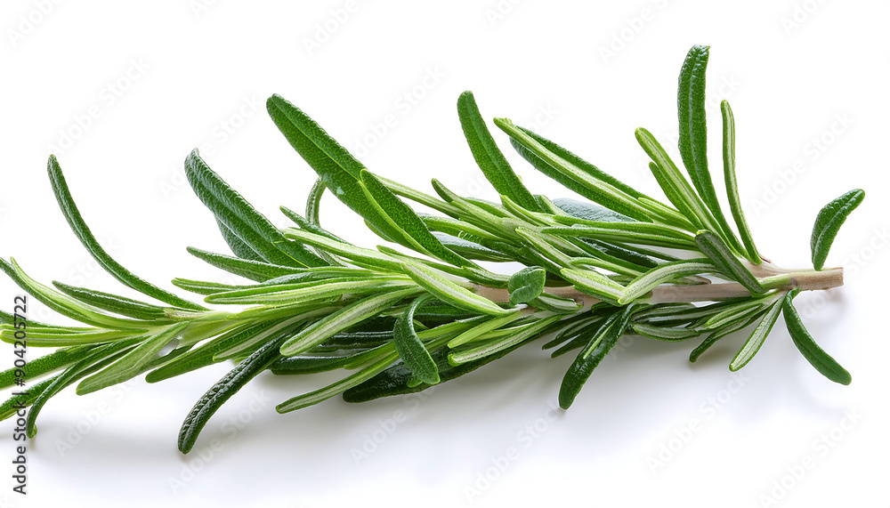 Rosemary Twig and Leaves- Fresh green rosemary twig and leaves isolated on white, showing d_1(240) Rosemary Twig and Leaves- Fresh green rosemary twig and leaves isolated on white, showing d_1(240)