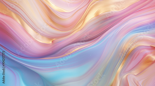 Colorful marble texture with swirling patterns in pastel shades