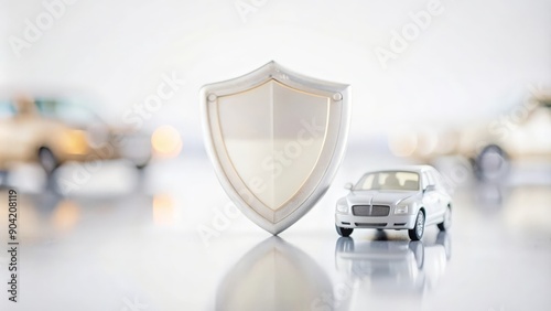 Auto Insurance Coverage Illustration – Graphic of a car surrounded by a protective shield, symbolizing auto insurance.
 photo