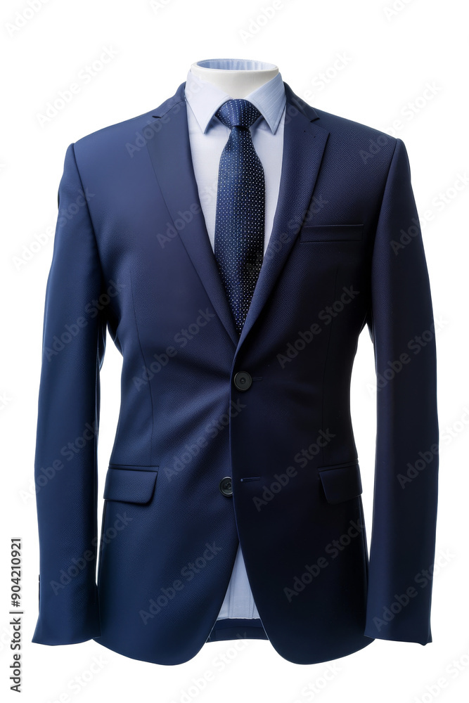 A business suit mock-up in dark blue, isolated A business suit mock-up in dark blue, isolated