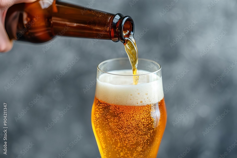custom made wallpaper toronto digitalHand pouring beer into a glass with a splash, Fresh Draft Beer  Craft  Celebrate, concept of lively celebration