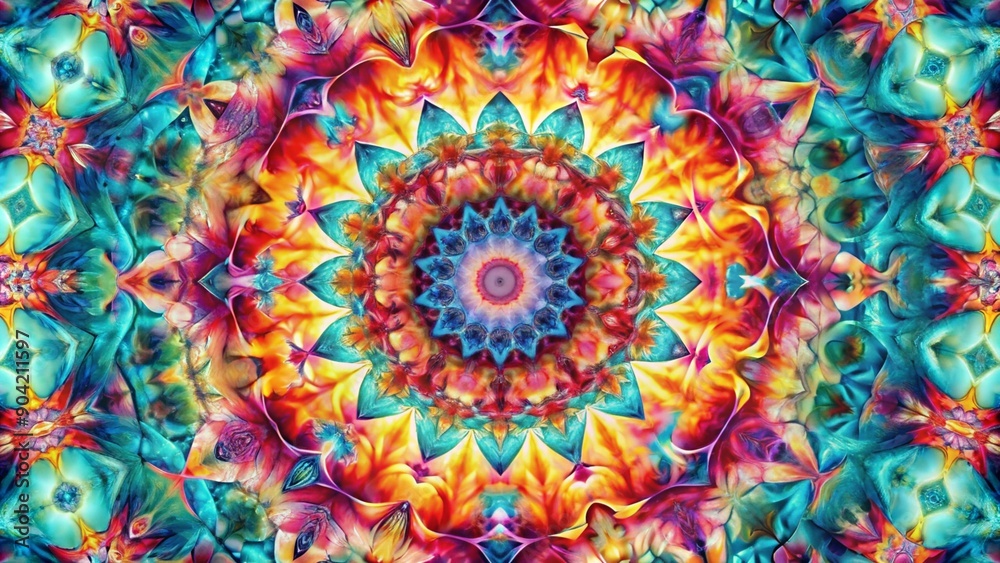 Colorful Abstract Kaleidoscope Pattern Art Colorful Abstract Kaleidoscope Pattern Art