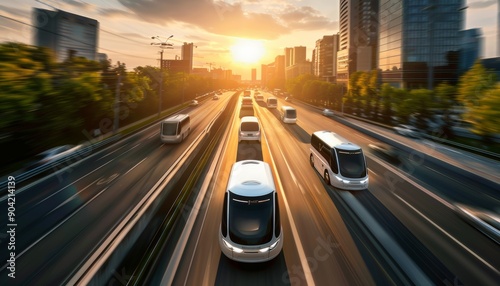 sharp photo showcasing self-driving vehicles as part future transportation autonomy concepts