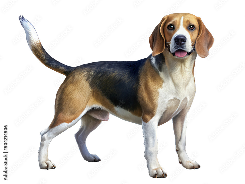 Beagle, full body isolated on a transparent background Beagle, full body isolated on a transparent background