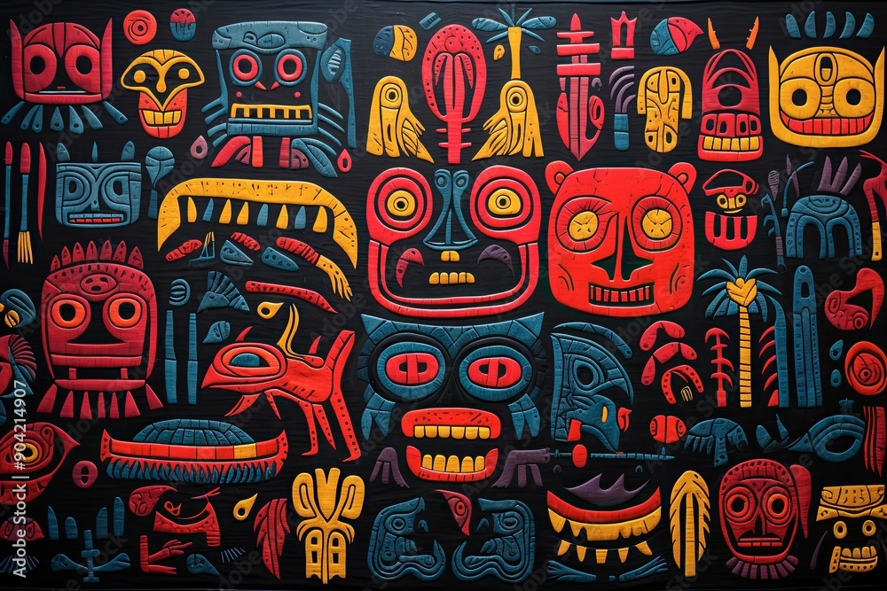 Obraz premium Panama Mola Tapestry