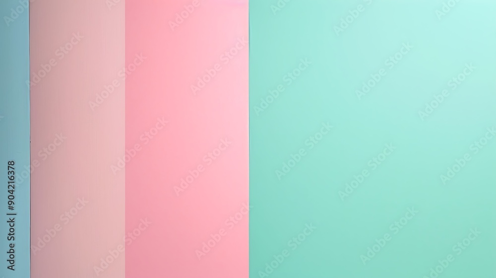 Fototapeta premium Abstract shapes in soft pastel hues.