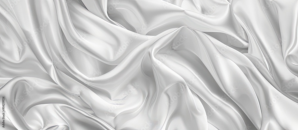 Background of white silk fabric with space for image insertion. Copy space image. Place for adding text and design Background of white silk fabric with space for image insertion. Copy space image. Place for adding text and design