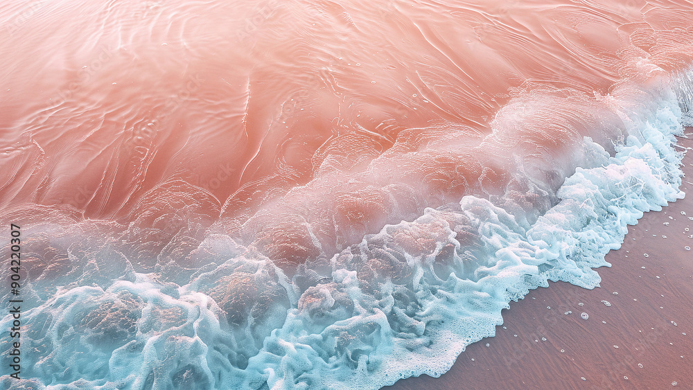 Fototapeta premium Abstract Shoreline Bliss: A Tranquil Wave Scene for Unique Backgrounds, Wallart, and Wallpaper Designs