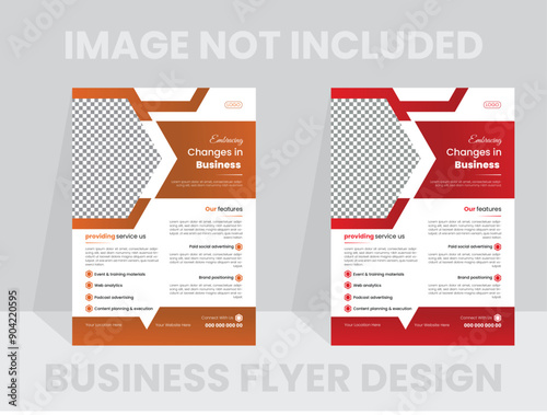 Corporate business flyer template design.