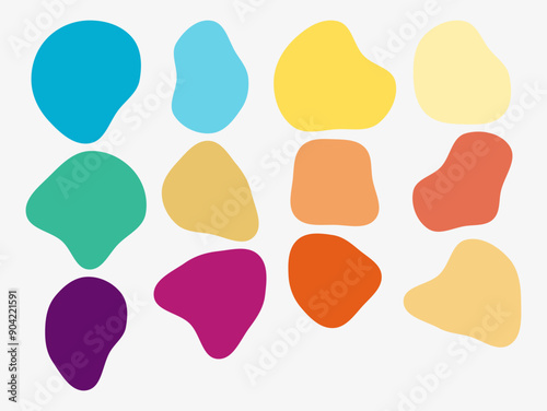 Colourful Abstract Shapes Fluid