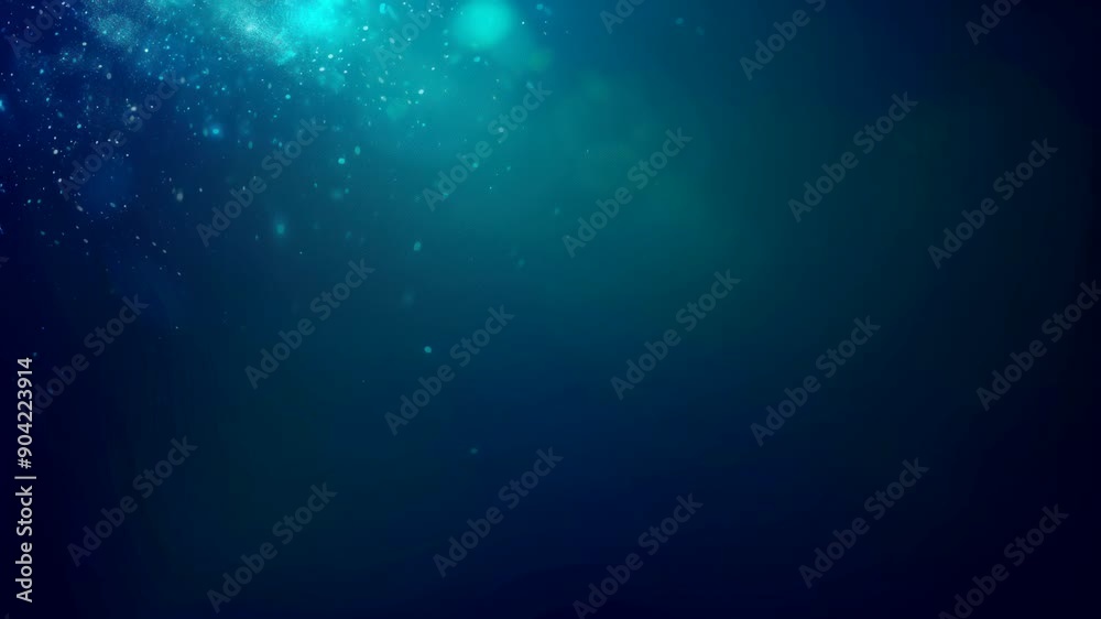 Abstract blue and green bokeh background with copy space.