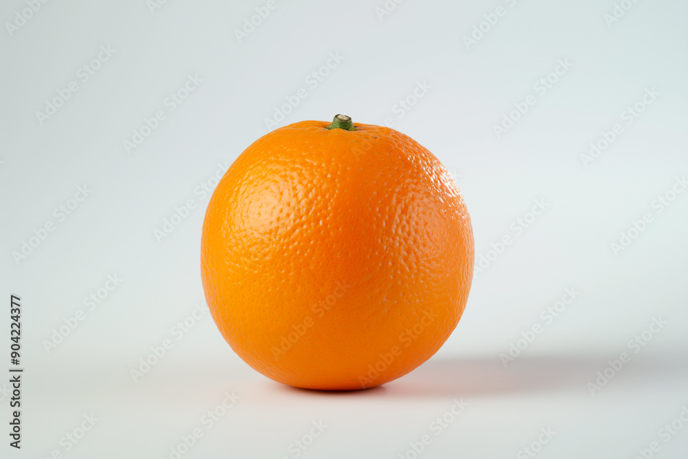 one fresh orange on a white background one fresh orange on a white background