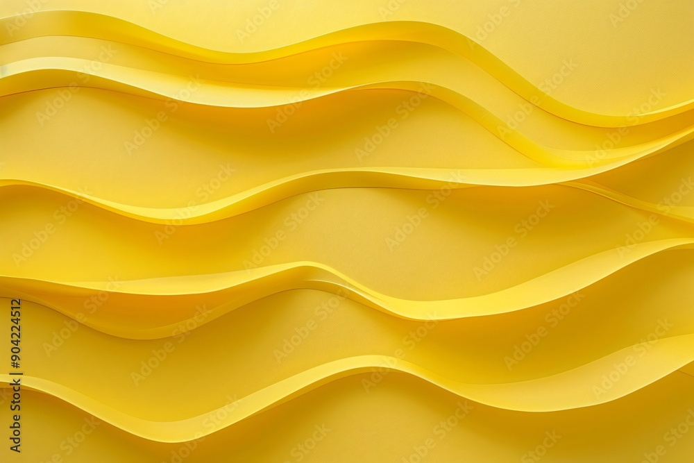 Obraz premium Yellow paper texture background with wavy line pattern, yellow background with copy space for text and design. Stock photo place for product advertising in the style of product advertising.