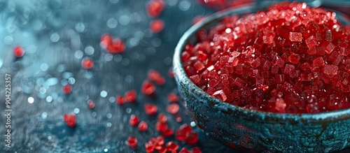 Red sugar known as Kizilcik or Kizamik Sekeri is commonly used for Lohusa Sherbet a traditional Turkish drink Displays well in a copy space image photo