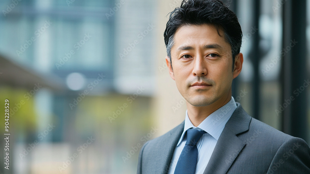 Japanese businessman with a confident expression Japanese businessman with a confident expression
