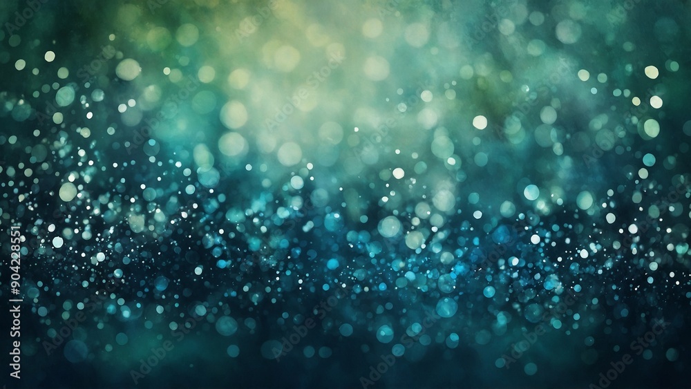 Obraz premium Blue green grunge texture watercolor bokeh background