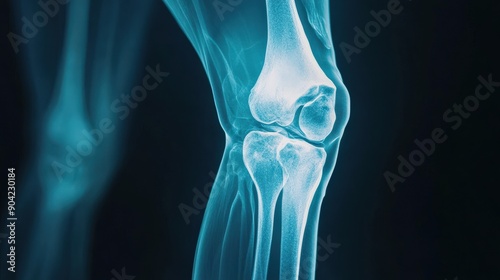 A knee x-ray film